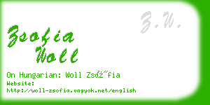 zsofia woll business card